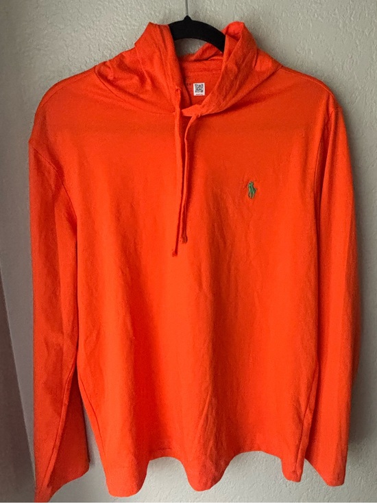 Ralph Lauren Other - Ralph Lauren Orange Pullover Hoodie with Blue Logo